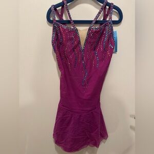 Fuchsia Figure Skating Dress by Tania Bass in child large